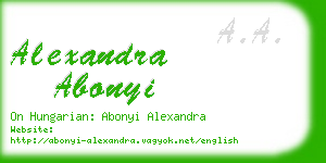 alexandra abonyi business card